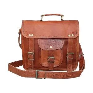 Elegance and Functionality Genuine Leather Messenger Bag