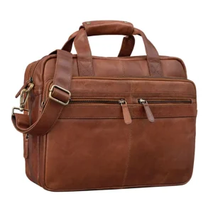 Explorer Business Leather Bag In Brown