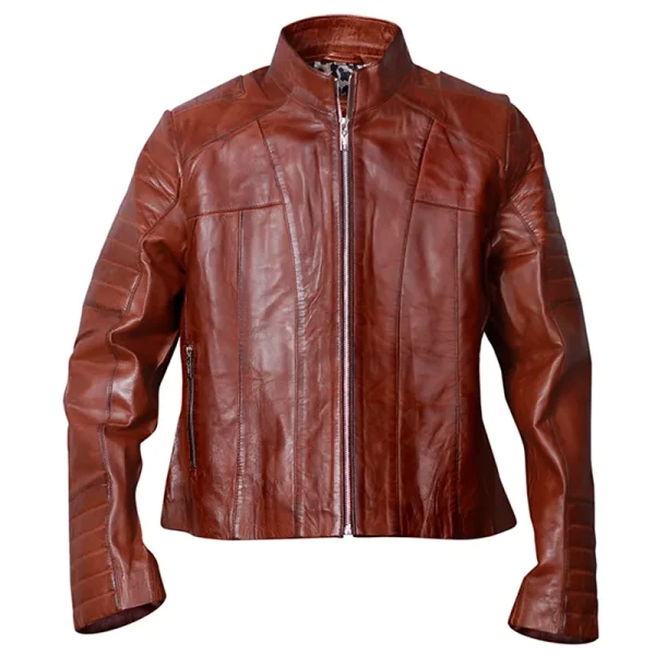 Men's Classic Cafe Racer Motorcycle Leather Jacket