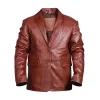 Areena Design Elevate your wardrobe with the <strong>Men’s Two Buttons Black Leather Blazer</strong>. This classic, <strong>black leather blazer for men</strong> offers a sharp, sophisticated look. Perfect as a <strong>genuine leather business jacket</strong> or for a stylish night out. Men's Two Button Tan Brown Leather Blazer