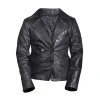 Areena Design Ride in style with this <strong>Women’s Classic Blue Leather Motorcycle Jacket</strong>. This essential piece of <strong>women's biker outerwear</strong> features <strong>premium leather</strong> and a timeless design. Perfect for the open road. Women’s Double-Breasted Black Leather Blazer