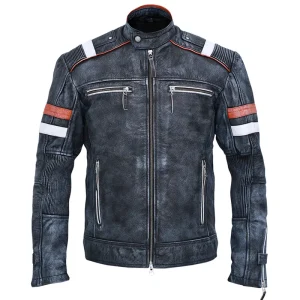 Eurovision Song Contest Will Ferrell Cafe Racer Leather Jacket