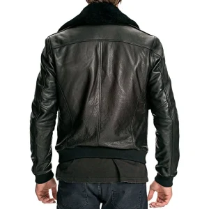 Men-Air-Force-Bomber-Black-Leather-Jacket