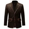 Areena Design <p>Upgrade your ride with the <strong>Men Black Slim Fit Biker Genuine Leather Jacket</strong>. This premium <strong>black leather motorcycle jacket for men</strong> features a sleek, slim fit. Perfect for the stylish biker looking for a <strong>durable genuine leather jacket</strong>.</p> Men-Brown-Leather-Blazer