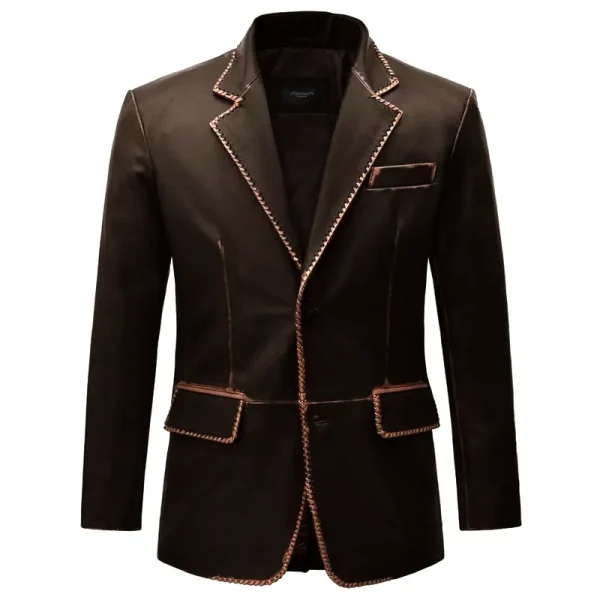 Men-Brown-Leather-Blazer
