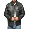 Areena Design <p>Embrace year-round style with this <strong>Men's Blue Leather Shearling Fur Coat</strong>. A <strong>fashionable winter spring coat</strong>, perfect for those looking for a <strong>stylish leather coat with fur</strong>. Stay warm and chic.</p> Willy Black Bomber Leather Jacket For Men