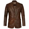 Areena Design <p>Upgrade your style with the <strong>Men Dark Brown Leather Blazer</strong>. This luxurious, <strong>dark brown leather jacket for men</strong> is perfect for a sharp, <strong>casual or business look</strong>. Shop this <strong>genuine leather men's blazer</strong> for timeless sophistication.</p> Men-Dark-Brown-Stylish-Leather-Blazer