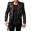Areena Design <p>Upgrade your style with the <strong>Men Dark Brown Leather Blazer</strong>. This luxurious, <strong>dark brown leather jacket for men</strong> is perfect for a sharp, <strong>casual or business look</strong>. Shop this <strong>genuine leather men's blazer</strong> for timeless sophistication.</p> Men Black Slim Fit Biker Genuine Leather Jacket