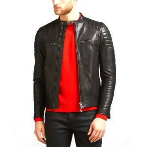 Men's-Genuine-Lambskin-Black-Leather-Jacket
