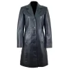 Areena Design <p>Embrace timeless style with this <strong>Black Real Leather Trench Coat</strong> for women. This <strong>long-length real leather trench coat</strong> is a luxurious, must-have addition to your wardrobe.</p> Black Single Breasted Leather Trench Coat