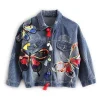 Areena Design <p>Elevate your casual style with this <strong>Distressed Ripped Long Sleeve Jean Jacket</strong>. This trendy <strong>women's grey fabric jacket</strong> features edgy rips and is perfect for a <strong>stylish layered look</strong>. A must-have <strong>distressed denim jacket</strong> for everyday fashion.</p> Colorful Butterfly Embroidery Jean Jacket