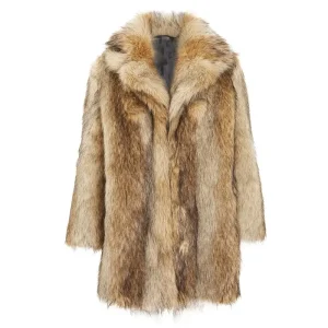 Luxury Fashion Brown Shearling Fur Coat