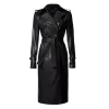 Areena Design <p>Step out in style with the <strong>Trendy Slim Fit Black Fabric Trench Coat for women</strong>. This sleek coat offers a <strong>modern, slimming silhouette</strong> and is perfect for a <strong>chic, sophisticated look</strong>. A must-have in women's outerwear.</p> Vegan-Black-Leather-Trench-Coat