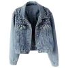 Areena Design <p>Turn heads with this stylish <strong>Women Blue Biker Leather Jacket</strong>. Made from genuine <strong>blue leather</strong>, this jacket is the perfect piece of <strong>women's motorcycle apparel</strong> for a bold look. Enjoy superior quality and style with this <strong>female blue leather biker jacket</strong>.</p> Women Embroidered Pearls Beading Jacket