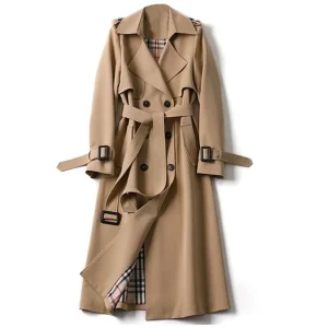 Women's-Brown-Wool-Trench-Coat