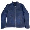 Areena Design Ride in style with this Men's Distressed Khaki Motorcycle Leather Jacket. A rugged brown leather jacket perfect for biker enthusiasts seeking a vintage look and premium quality outerwear. Men’s Elite Cafe Racer Blue Jacket