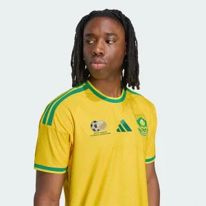 FIFA World Cup South Africa 2026 Home Jersey <p>Cheer on South Africa with the <strong>FIFA World Cup South Africa 2026 Home Jersey</strong>. Designed with South Africa’s iconic home colors and official crest, this jersey combines comfort, style, and performance. Made from high-quality materials, it’s the perfect choice for fans who want to support their team during the 2026 World Cup!</p>