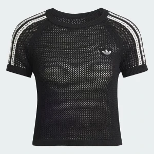 Adidas Originals Womens Knitted Crochet Cali T-Shirt