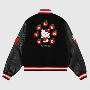 Hello Kitty Varsity Jacket <p><strong>Hello Kitty Varsity Jacket</strong>: A playful varsity-style jacket with a Hello Kitty theme, perfect for fans of the iconic character.</p>