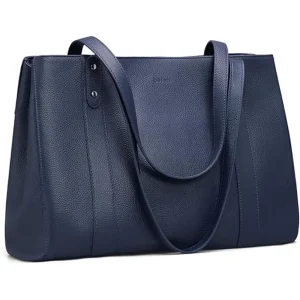 Leather Laptop Tote Computer Work Totes Purse For Women
