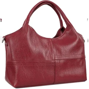 Leather Purses For Women with Detachable Satchel Strap