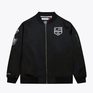 Los Angeles Kings Mitchell & Ness Lightweight Satin Bomber Jacket