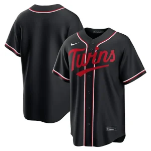 MLB Mens Minnesota Twins Nike Black Out Jersey
