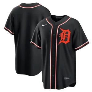 MLB Mens Detroit Tigers Nike Black Out Jersey