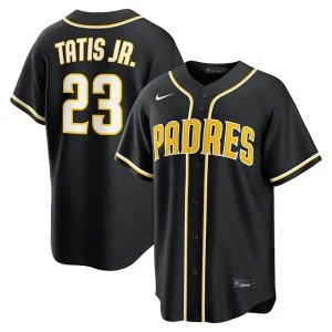MLB Mens San Diego Padres Fernando Tatis Jr. Nike Black Out Jersey