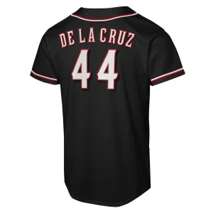 Areena Design <p>MLB Youth Cincinnati Reds Elly De La Cruz Nike Black Player Jersey is designed to keep you comfortable and stylish, featuring durable materials and a unique design perfect for any occasion.</p> MLB Youth Cincinnati Reds Elly De La Cruz Nike Black Player Jersey <p>MLB Youth Cincinnati Reds Elly De La Cruz Nike Black Player Jersey is designed to keep you comfortable and stylish, featuring durable materials and a unique design perfect for any occasion.</p>