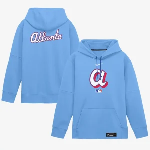Mens Atlanta Braves Nike Light Blue 2026 City Connect Authentic Collection Therma-FIT Hoodie