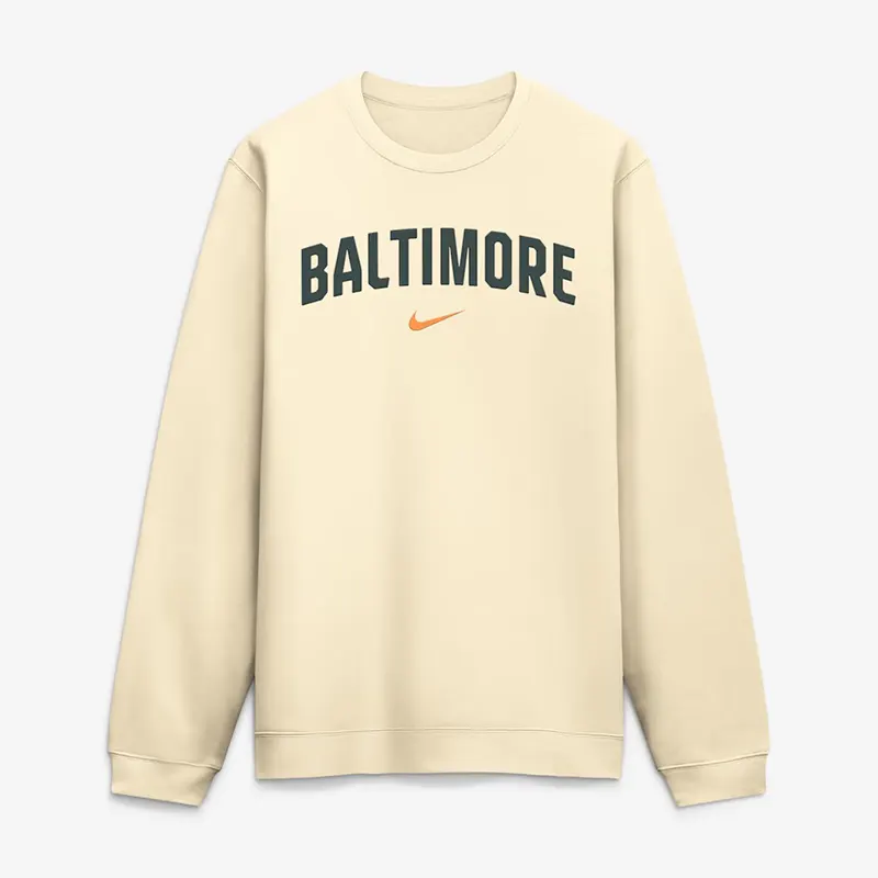 Mens Baltimore Orioles Nike Cream 2026 City Connect Club 2-Hit Sweatshirt 1 Mens Baltimore Orioles Nike Cream 2026 City Connect Club 2-Hit Sweatshirt <p>Mens Baltimore Orioles Nike Cream 2026 City Connect Club 2-Hit Sweatshirt delivers Baltimore Orioles-inspired style, cream colorway, tournament-era detailing in a versatile sweatshirt built for men fans, training days, and casual wear.</p>