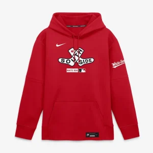 Mens Chicago White Sox Nike Red Authentic Collection City Connect Therma-FIT Hoodie