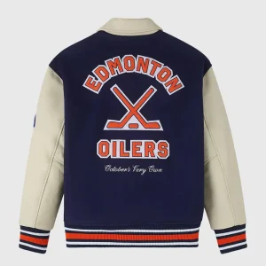 Areena Design <p>Mens Edmonton Oilers x OVO Varsity Jacket delivers standout outerwear style with a bold profile, comfortable layering feel, and statement details inspired by sport, streetwear, and collector fashion.</p> Mens Edmonton Oilers x OVO Varsity Jacket <p>Mens Edmonton Oilers x OVO Varsity Jacket delivers standout outerwear style with a bold profile, comfortable layering feel, and statement details inspired by sport, streetwear, and collector fashion.</p>