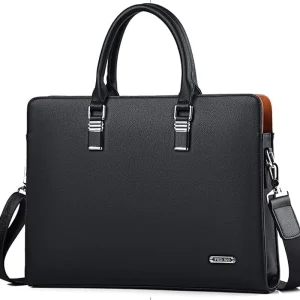 Mens Leather Briefcase Shoulder Laptop Business Bag