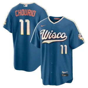 Mens Milwaukee Brewers Jackson Chourio Nike Stadium Jersey