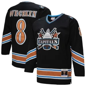 Mens Mitchell & Ness Alexander Ovechkin Black Washington Capitals Power Play Jersey