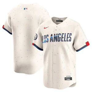 Mens Nike Cream Los Angeles Dodgers City Connect Limited Jersey