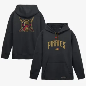 Mens Pittsburgh Pirates Nike Black 2026 City Connect Authentic Collection Therma-FIT Hoodie