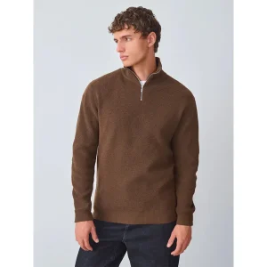 Mens Quince Ribbed Quarter-Zip Sweater