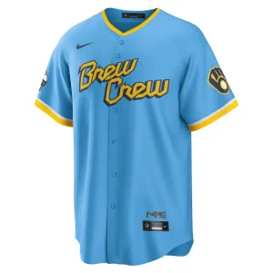 Areena Design <p>Milwaukee Brewers City Connect Nike Mens Mlb T-Shirt offers a clean everyday look with sport-inspired graphics, soft casual styling, and easy outfit versatility.</p> Milwaukee Brewers City Connect Nike Mens Mlb T-Shirt <p>Milwaukee Brewers City Connect Nike Mens Mlb T-Shirt offers a clean everyday look with sport-inspired graphics, soft casual styling, and easy outfit versatility.</p>