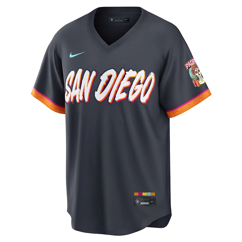Nike Mens San Diego Padres 2026 City Connect Stadium Jersey 4 Nike Mens San Diego Padres 2026 City Connect Stadium Jersey <p>Nike Mens San Diego Padres 2026 City Connect Stadium Jersey delivers versatile jersey styling with durable everyday fabric construction, practical storage, and dependable comfort for game day, casual wear, and fan styling.</p>