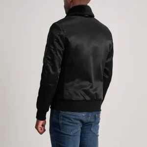 Satin Bomber Jacket <p>Satin bomber jacket with a smooth finish and elevated streetwear attitude. A standout layer that adds shine and style to casual dressing.</p>