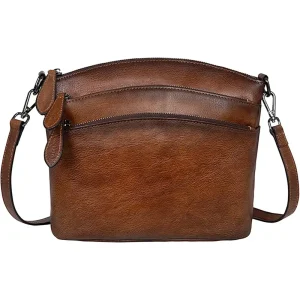 Women Crossbody Bags Leather Purses With Multi-Pockets