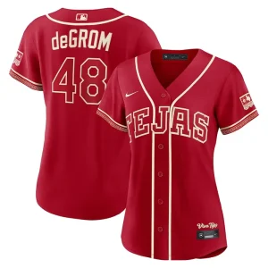 Areena Design Womens Texas Rangers Jacob deGrom Nike Jersey