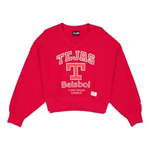 Womens Texas Rangers New Era Red 2026 City Connect V-Neck Sweatshirt