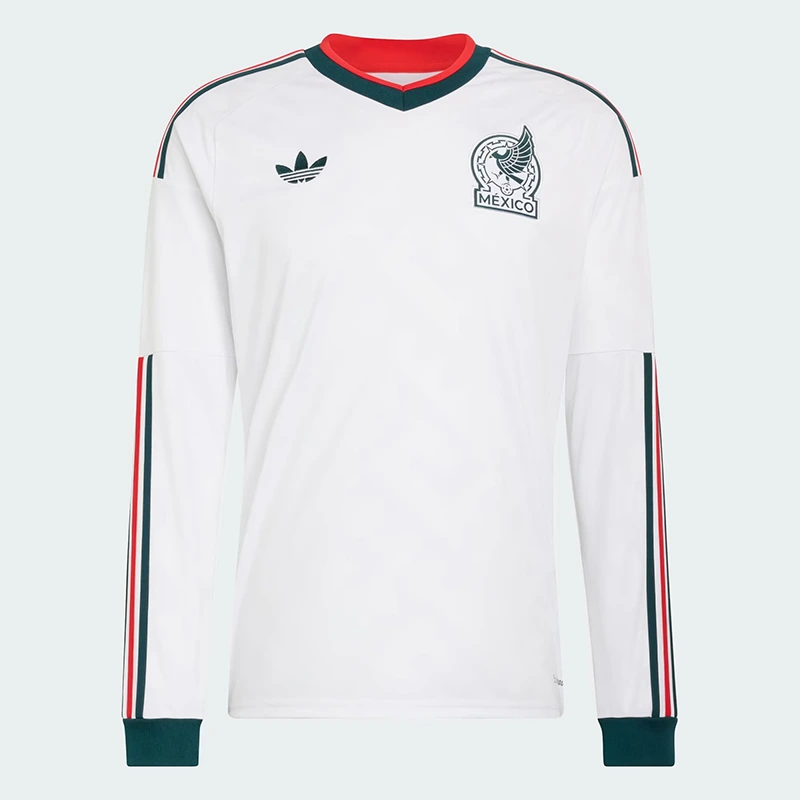 Adidas Mexico 26 Away Long Sleeve Jersey 3 Adidas Mexico 26 Away Long Sleeve Jersey <p>Adidas Mexico 26 Away Long Sleeve Jersey brings sports and fanwear styling to a comfortable jersey made for game days, fan events, training-inspired outfits, and casual weekends. Easy to style and strong for casual, fan, and streetwear outfits.</p>
