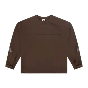 Adidas x Entire Studios Z.N.E. Half Zip Brown Woven Sweatshirt