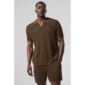 Alo Yoga Alo Open-Knit Polo