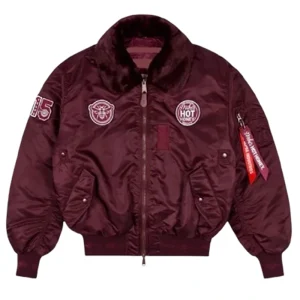 Alpha Industries B-15 Burgundy Bomber Jacket